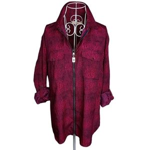 MICHAEL Michael Kors Magenta Reptile Zip Top SZ 2X/18W